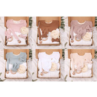 Ensemble cadeau nouveau-né ensemble cadeau bébé douche ensemble bébé glands couverture sucette chaîne bébé combinaison lapin anneau de dentition naissance boîte-cadeau