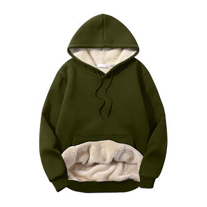 2025 Oversized Hip Hop <b>Hoodie</b> <b>For</b> <b>Men</b> With Kangaroo Pocket Streetwear Sweatshirt Drop Shoulder Thick Winter <b>Hoodie</b> <b>For</b> Unisex - Product Image 2