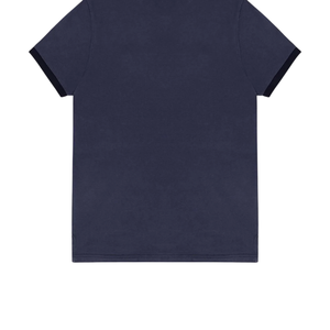 Camisa Polo Azul Marino para Hombre con Cuello a Rayas, Cómoda, Informal, de Algodón, Elegante, de Manga Corta, a la Moda - Product Image 6