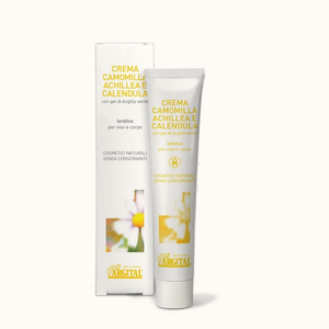 Crème naturelle apaisante pour le visage Argital 50ml à la camomille, à l'arbutine et au calendula, enrichie aux extraits végétaux pour les soins des peaux sensibles - Product Image 1