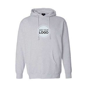 Independent Trading Co. <b>mens</b> Hooded Pullover <b>Sweatshirt</b> IND4000 <b>Grey</b> Heather Hoodies - Product Image 1