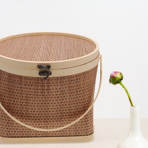 Wooden Handcrafted Woven <b>Egg</b> Basket Handles Kitchen <b>Storage</b> for Chicken <b>Eggs</b> Multifunction Eco-Friendly Vintage Design Christmas - Product Image 1