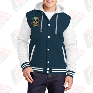 Veste universitaire élégante et chaude pour hommes avec capuche 100% coton polaire brodé Technics imprimé numérique teint uni pour l'hiver - Product Image 5