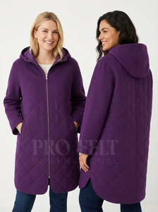 Abrigo Acolchado de Alta Calidad con Capucha, Cierre Frontal, Ligero, Aislante, Cómodo, Suave, con Diseño Personalizado - Product Image 4