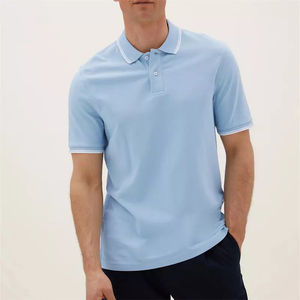 Venta al por mayor de encargo de alta calidad 100% algodón transpirable sólido Golf para Polo de secado rápido Jersey camisetas - Product Image 3