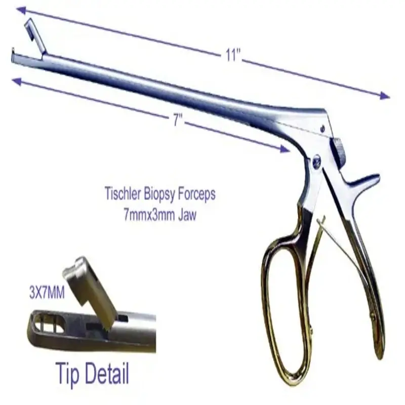 Tischler cổ tử cung sinh thiết Punch forceps 11 "tip Kích thước 3mm x 7mm CE ISO chứng nhận Đức thép không gỉ tốt nhất dụng cụ phẫu thuật