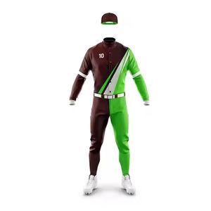 Uniformes de equipo de béisbol para hombre cómodos y transpirables con impresión de logotipo y nombre personalizados conjuntos de ropa atlética con estilo - Product Image 1