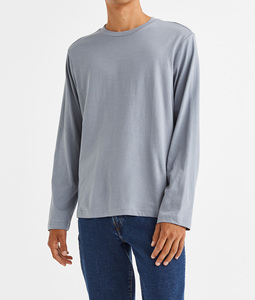 New look <b>fancy</b> design full sleeve round neck collar low price custom made plain t <b>shirt</b> <b>for</b> <b>men</b> - Product Image 1