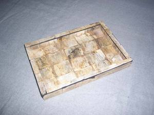 Plateau de service en bois écologique avec incrustations, taille personnalisée disponible, fabriqué à la main en Inde - Product Image 4