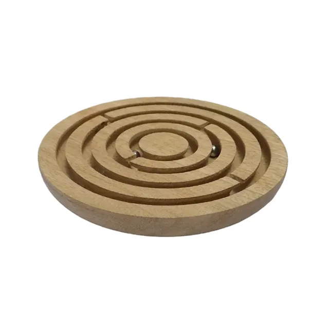 Wooden Labyrinth Game - Ball in Maze Brain Teaser Puzzle Game Hand & Eye Coordination Toy - Travel Toy for Children Girls Boys T