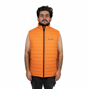 Gilet matelassé sans manches décontracté, résistant à l'eau, poche, fermeture éclair, coton, veste matelassée pour homme - Product Image 1