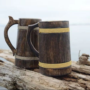 Taza de Café de Madera Estilo Rústico, Producto de Exportación de la Mejor Calidad de la India, Estilo Vintage Hecho a Mano, Decoración para Bebidas - Product Image 1