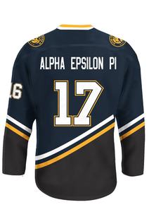 Jersey de Hockey sobre Hielo Personalizado, Azul Marino, Camuflaje, Negro, Morado, Diseño Gráfico, Nombre y Número Cosidos Personalizados, Uniforme Deportivo de Equipo - Product Image 5
