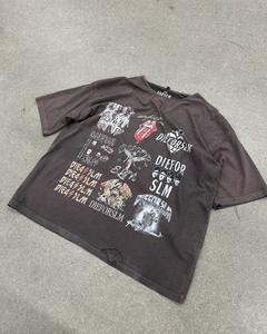 เสื้อยืดแบรนด์เนมผ้าฝ้าย100% ของผู้ชายเสื้อยืดคุณภาพสูงกันยับออกแบบได้ตามต้องการเสื้อผ้าแนวสตรีทแบบหลวมระบายอากาศได้ดี - Product Image 6