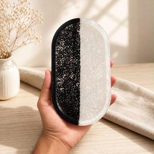 Handmade Resin Single Tier Serving Tray Modern Design Dishwasher Safe for Coffee Tea <b>Breakfast</b> Dining Table Kitchen Home Decor - Product Image 5