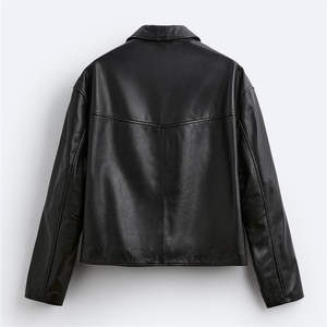 แจ็คเก็ตหนังเทียมคุณภาพสูงสำหรับผู้ชาย สไตล์วินเทจ ยอดนิยม ขายส่งจากโรงงาน รับผลิตตามแบบ แจ็คเก็ตหนังสำหรับกิจกรรมกลางแจ้ง - Product Image 6