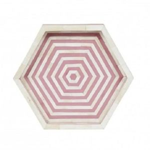 Bandeja DE SERVICIO DE PATRÓN hexágono con incrustaciones de hueso moderno hecha a mano con diferentes diseños para la vida en el hogar y restaurantes para la decoración del hogar - Product Image 5