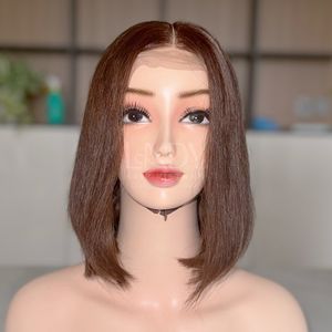 Bob Pelucas Cabello humano Mujeres Pelucas Hueso Recto Color marrón 100% Cabello vietnamita crudo - Product Image 2