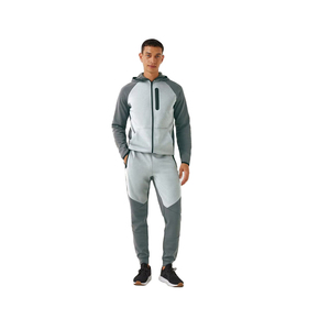 Survêtement décontracté en coton tissé respirant de haute qualité pour homme, modèle 2021, personnalisable, pas cher, épais, avec fermeture éclair - Product Image 1