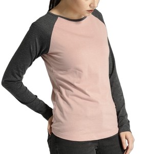 T-shirt parfait pour les entraînements et les tenues d'été aérées Twin Color Full Sleeve Crew Neck Lightweight Comfortable Casual Wear - Product Image 4