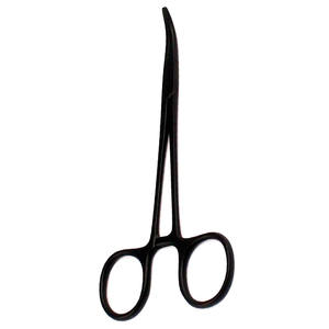 Pince hémostatique pour moustiques Mâchoires dentelées incurvées 5.5 pouces Couleur enduite noire Instruments chirurgicaux certifiés CE en acier inoxydable - Product Image 2