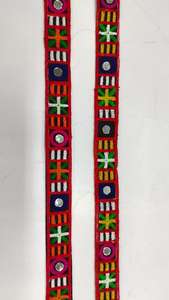 Multi Threads Plastic Mirror Embroidery Lace Trim 75mm Indian Pakistan Dress Sarees and Suits Deals in Wholesale - Product Image 6