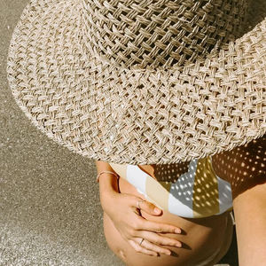 Chapeau de plage d'été en jonc de mer à large bord, vente en gros du Vietnam - Product Image 4