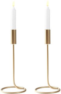 Support de bougie minimaliste en fer forgé noir mat, style industriel, centre de table pour salle à manger - Product Image 2
