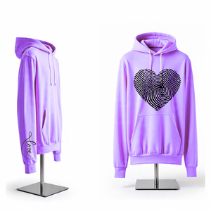 Sudadera Personalizada OEM para Hombre y Mujer, Sudadera con Capucha Básica de Gran Tamaño, Personalizable, 100% Algodón, Sudadera con Estampado Personalizado de Amor para Parejas - Product Image 1