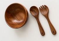Ensemble de saladiers en bois de luxe faits à la main, design moderne et artistique, légers, durables, 6 à 10 pièces, pour la restauration à domicile, les mariages et les fêtes