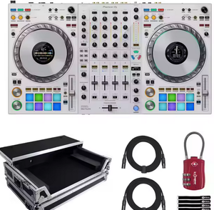 Nouveauté Pioneer DDJ FLX10 W Contrôleur DJ 4 canaux pour rekordbox et Serato DJ Blanc avec étui argenté - Product Image 1