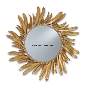 Espejos de pared de metal de calidad superior Espejos de pared hechos a mano Decoración de espacio vital Acentos colgantes de pared pulidos brillantes - Product Image 5