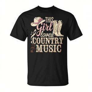 T-shirt promozionale per ragazza amante della musica country - Product Image 2