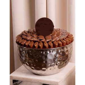 Cuenco decorativo para servir dulces con pantalla de Chocolate de último estilo, cuencos de Chocolate con acabado de Metal plateado de la mejor calidad a la venta - Product Image 3