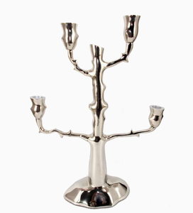 AK Laiton Moderne Décoratif Nordique Grand Candélabre Nickel 5 Photophore Bougeoir Pour La Décoration - Product Image 6