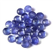 Tanzanite naturelle en gros, cabochon rond de 4 mm pour la fabrication de bijoux fins, fabricant de cabochons en tanzanite sur mesure OEM