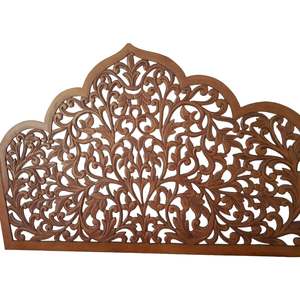 Tête de lit en bois sculpté à la main, peint à la main, brun délavé, style Texas, décoration murale, décoration de lit, décoration de maison écologique - Product Image 4