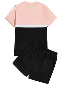 Ropa de exterior barata al por mayor, ajustada y holgada, para hombre, camiseta personalizada para gemelos, conjunto familiar, <span class=keywords><strong>camisetas</strong></span> a juego con pantalones cortos - Product Image 4