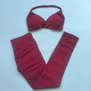 Impact Yoga ensemble femmes entraînement Scrunch Leggings ensemble à bretelles licou sport soutien-gorge Fitness Gym vêtements entraînement ensemble 2 pièces - Product Image 6