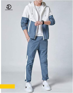 ชุดวอร์ม2ชิ้นของผู้ชาย-เสื้อมีฮู้ดกันลม, กางเกงวอร์ม, กางเกงวิ่ง, กางเกงคาร์โก้, ชุดสูทสเวตเตอร์ยูนิเซ็กส์แจ็คเก็ตกีฬา - Product Image 4