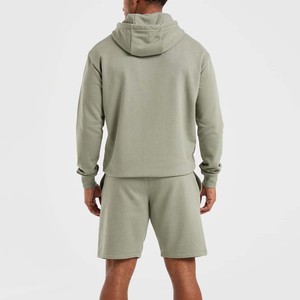 Conjunto de pantalones cortos con capucha para hombre de talla grande de invierno personalizado chándal de lana de poliéster/algodón con logotipo de diseño personalizado - Product Image 4