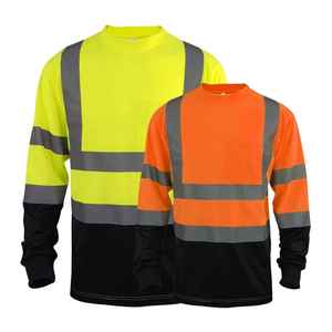 Chemises de travail réfléchissantes en coton 100% haute visibilité, manches longues, vêtements de travail, logo personnalisé, vêtements de sécurité réfléchissants, chemise de travail haute visibilité pour hommes, chemise de travail FR - Product Image 3