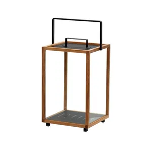 Lanterne colorée personnalisée avec motif de feuille classique pour l'intérieur, l'extérieur, la maison et le jardin Décoration de Noël Effet de foudre - Product Image 1