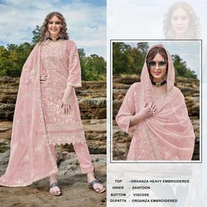 ชุดสูทปากีสถานใหม่ชุดปักหนักและผ้าไหมเหนียวและชุดดุปัตตาดีไซเนอร์ - Product Image 4