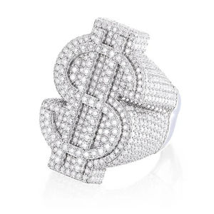 Bague de Fiançailles et de Mariage en Argent Sterling 925 de Haute Qualité, Style Hip Hop, avec Diamants, pour Hommes et Femmes - Vente en Gros de Bijoux Fins - Product Image 1