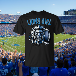 เสื้อยืดวันแข่งขันฟุตบอลหญิง เสื้อยืดโปรโมชั่นสำหรับแฟนกีฬาไลออนส์สำหรับเด็กผู้หญิง - Product Image 3