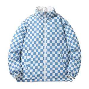 Blouson aviateur en PU Partout Design Sublimation Street wear Winter Bubble Jacket - Product Image 1