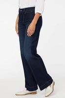 Jean droit taille mi-haute à pois pour femme, dernière collection, décontracté, tendance, confortable, élégant, en denim délavé, respirant et écologique
