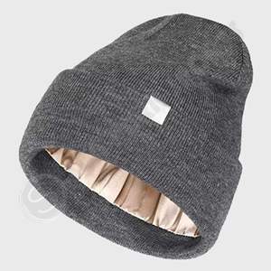 Bonnets d'hiver en laine tricotée Bonnets en tricot doux de haute qualité Bonnets en tricot uni - Product Image 2