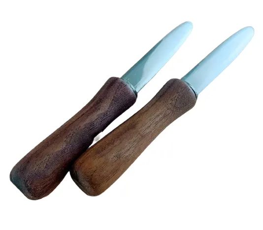 1 ud. Cuchillos para ostras con mango de madera y acero inoxidable con hoja fija, venta al por mayor